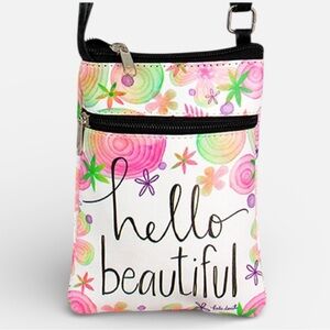 NWT Hello Beautiful Floral Crossbody Bag | Canvas